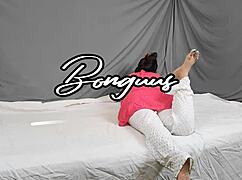 riya sneaks step uncle's small cock inside her tight hairy pussy while aunt's away... oops creampie