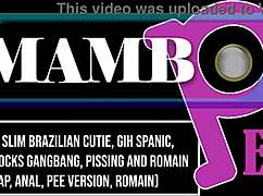 damn petite slim brazilian gih spanic takes 5 huge cocks in wild gangbang pissing romain dap anal prolapse ass to mouth!