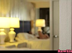 Glamorous Euro Cougar Gets Pussy Eaten and Fingers Herself at Hotel