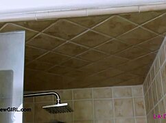 Bronze Skin Model Showers in Casting Interview Petite Brunette