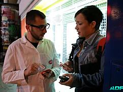 Muscular university campus prostitute deepthroats huge cock!