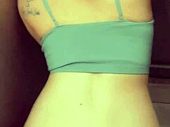 curious teen slut sneaks behind vending machine for stranger suck and fuck