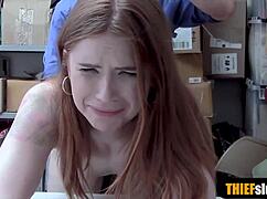 Hey cute redhead teen shoplifter, bent over for rough doggy punishment?