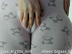 pajama camel toe teases plump pussy lips and curves