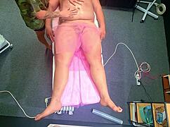 oops bed fall but she delivers that hot happy ending cum