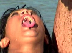 babalu, ready for double cocks in every hole on beach?