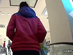 Czech teen in shop tempted undresses for hardcore pov assfucking and blowjob