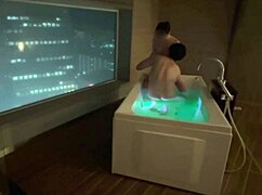 Cute santa's pale tits sucked baby style then hotel bath doggy raw fuck!