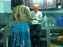 uhh from flaccid to this big erect penis... 25yo guy jerks off in kitchen waitin for best friend