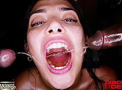 Feel the extreme humiliation as latina slut gets pissed on during dp dap anal gangbang with bbc monsters