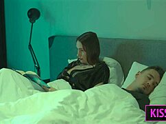 stepmom rides stepson dick missionary moans loud licks cum off ass after wild pounding